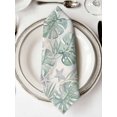 thumbnail image 2 of nqOlkjepod Green Palm Leaves Cloth Napkins Set of 4 Reusable Dinner Napkins, Summer Starfish Tropical Plants Cocktail Napkin Washable Table Napkins for Wedding/Holiday Party/Baby Shower 20"x20", 2 of 8