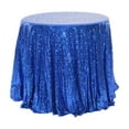 thumbnail image 2 of EGYMEN Glitter Round Tablecloth, 47"x47" Shiny Polyester Wedding Cloth, Sparkling Banquet Cover for Parties, Sequin-Accented Event Decoration, 2 of 6