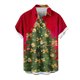 thumbnail image 1 of Mens Manga Corta Botón Abajo Camisas, Cuello de Vuelta Navidad Impresa Blusa, Top de Moda Casual, 1 of 3