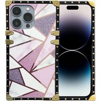 Entronixx for iPhone 14 Pro Case for Girls Women, Slim Shockproof Heavy Duty for Girls Women Sparkle Shining Glitter Luxury TPU Cover for iPhone 14 Pro 6.1, Purple