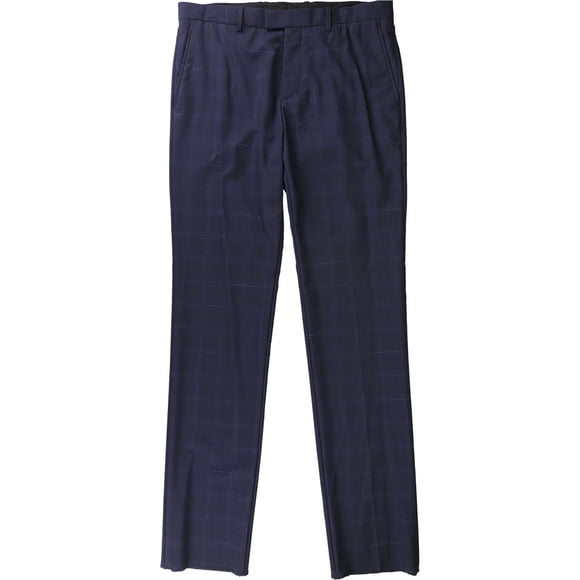 Theory Spacedye Grid - Pantalones de vestir para hombre, color azul, 36 W x UnfinishedL