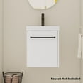 thumbnail image 2 of Gzxs White Vanity Set, 18" Floating Bathroom Base Cabinet with Ceramic Sink Combo, Wall Mounted Storage Cabinet with Soft-Close Door for Small Space, 2 of 10