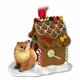 thumbnail image 1 of Pomeranian Perro Rojo Nueva Resina Casa De Pan De Jengibre Adorno Navideño 03A, 1 of 1