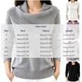 thumbnail image 4 of SEROYE Women's Ribbed Knit Sweaters Asymmetric Collar Solid Long Sleeve Casual Pullover Tops for Spring Fall (XL, Gray), 4 of 7