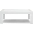 thumbnail image 4 of Superjoe Outside Patio Aluminum Coffee Table, Outdoor End Table with Aluminum Frame, Modern All-Weather Metal Rectangle Table Garden Furniture, White, 4 of 8
