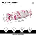 thumbnail image 3 of Salouo Breast Cancer Ribbons Awareness (2) Pattern Cute Bolster Pillow,Cylindrical Pillow Long Pillow for Bed Round Side Pillow for Knee/Leg/Neck ,- Length 24.4" x 9.8" Diameter, 3 of 8