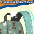 thumbnail image 5 of Chihuahua and Dog Paw Print Green 17" School Backpacks for Teens,Waterproof Oxford Fabric,S-Shape Padded Straps for School,Travel,Hiking,Camping, 5 of 6