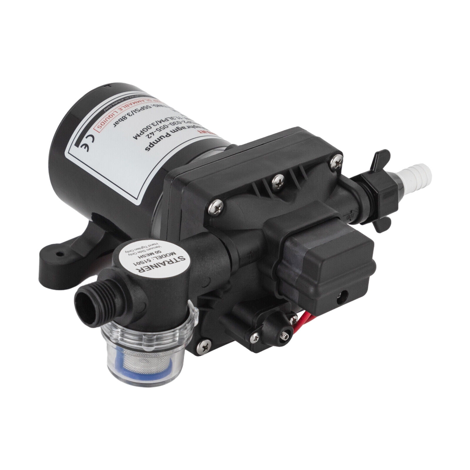55PSI 24V Booster Self-priming Pump Water Diaphragm Pressure Pump for RV/Boat