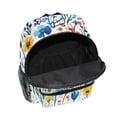 thumbnail image 6 of FORMRS School Backpack with Front Zippered Pocket 12" Student Travel Daypack, Blue Wildflower Pattern, 6 of 6