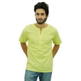 thumbnail image 2 of Atasi Kurta Courte Décontractée pour Hommes Tunique Indienne Col en V en Coton - Grande Taille, 2 of 7