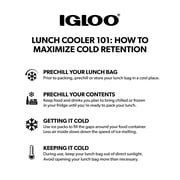 Igloo Leftover Polyester Lunch Tote Cooler, 9 Can Capacity, Black and White, Well Suited to Hot or Cold Meals Away from Home