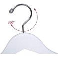 thumbnail image 3 of NAHANCO #8017W 17" White Gloss Flat Wooden Suit Hangers with Stationary Pant Bar (Pack of 100), 3 of 5