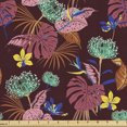 thumbnail image 1 of Botanical Sofa Upholstery Fabric by the Yard, Abstract Flora and Leafage Exotic Jungle Hawaii Colorful Print, Decorative Fabric for DIY and Home Accents, Multicolor by Ambesonne, 1 of 5