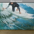 thumbnail image 6 of Ambesonne Ride the Wave Place Mats Set of 4, Wave Surfer Sport, Standard Size, Sky Blue White, 6 of 6