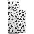 thumbnail image 2 of Cow and Spot White Pattern Teens Toddler Nap Mat with Pillow, Sleeping Mat Bag for Preschool Daycare 59"x22", 2 of 6