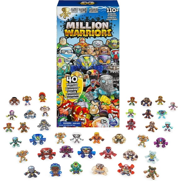 Million Warriors, 40-Pack Collectible Figures, Guaranteed Rare Warrior, Surprise Kids Toys for Boys and Girls Ages 5 and Up (Styles May Vary)