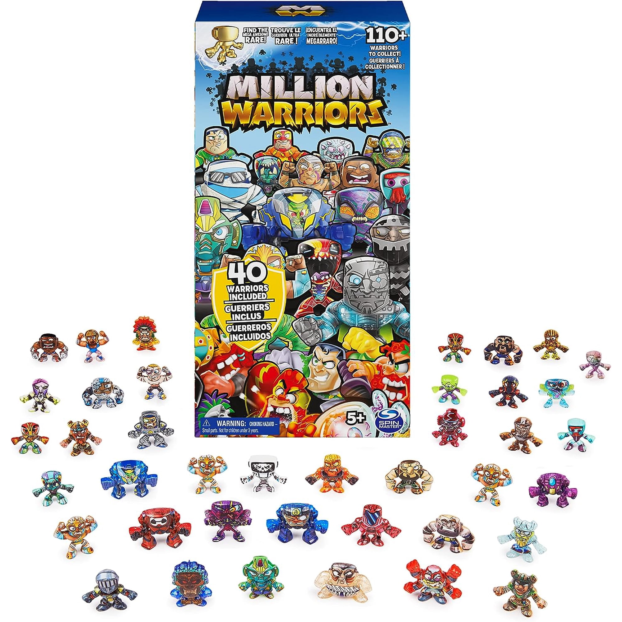Million Warriors, 40-Pack Collectible Figures, Guaranteed Rare Warrior, Surprise Kids Toys for Boys and Girls Ages 5 and Up (Styles May Vary)