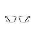thumbnail image 2 of Mens Business Photochromic Progressive Black Reading Glasses, Metal Rectangular Multi-focal Transition Gray Presbyopia Glasses Classic Spring Hinges Readers +1.50, 2 of 4