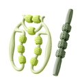 thumbnail image 1 of 2 piezas de rodillos de masaje para piernas, rodillo muscular manual de mano para esculpir el cuerpo. verde, 1 of 9