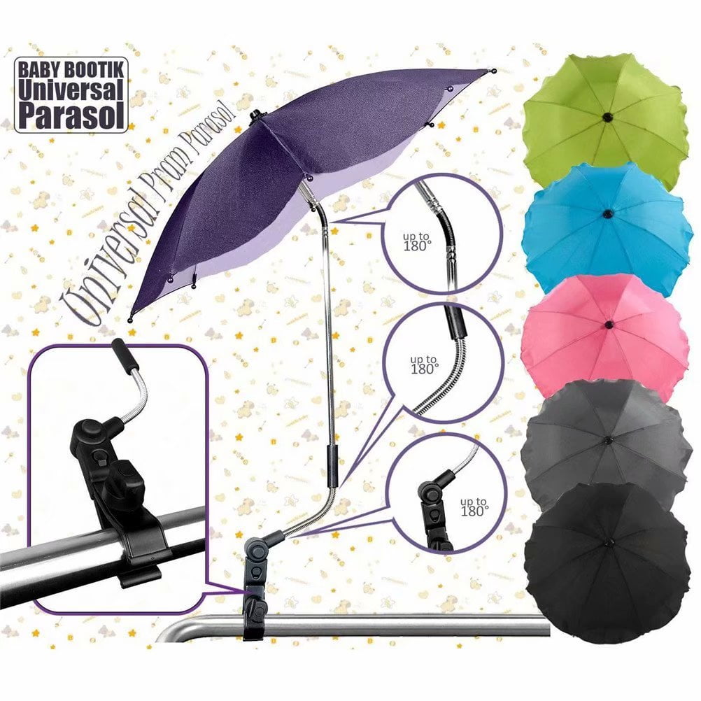 Universal Sun Rain Parasol Umbrella Baby Pram Pushchair Canopy at BabyBootik 