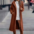 thumbnail image 2 of Women's Hooded Long Overcoat Winter Warm Outerwear Open Front Cardigan Style Jacket, 2 of 8
