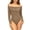 Coffee, variant on SHCKE Women One Piece Off Shoulder Long Sleeve Bodysuit Shapewear Tummy Control Body suit Seamless Tops Bodysuit for Women
