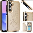 thumbnail image 2 of Phone Case for Samsung Galaxy A15 5G/4G with Tempered Glass Screen Protector Card Holder Wallet Cover Stand Flip Leather Cell Accessories Glaxay A 15 15A SM A156B A155F Cases Women Men Golden, 2 of 7