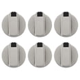thumbnail image 1 of Stoves Cooker Knobs,Oven Knob 6pcs,Zinc alloy 6mm Universal Silver Gas Stove Control Knobs Adaptors, 1 of 5