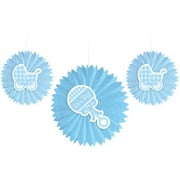 Tissue Fans With Attachment (boy), 3pk