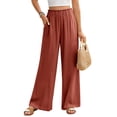 thumbnail image 2 of Women's Wide Leg Pants Casual High Waisted Slacks Straight Pants Palazzo Trousers with Pockets, 2 of 4