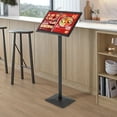 thumbnail image 5 of Menu Stand Floor Poster Stand Foyer Pedestal Sign Holder Business Menu Display Silver/Black, 5 of 17