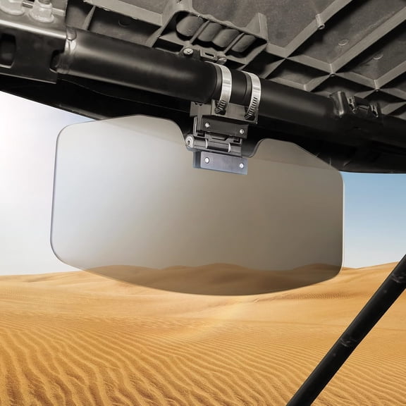 UTV Sun Visor Fit 1.5-2 in Roll Bars UTV Side X Side with Windshield Compatible with Polaris RZR 1000 XP Ranger General Can am Defender Maverick X3 Pioneer 1000 Accessories Anti-Glare