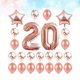 thumbnail image 2 of Juego de 24 globos decorativos de 20 años con látex natural, película de aluminio y lentejuelas para fiesta de cumpleaños., 2 of 6
