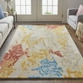 thumbnail image 6 of 4' X 6' Ivory Yellow And Blue Wool Abstract Tufted Handmade Stain Resistant Area Rug, 6 of 10