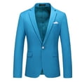 thumbnail image 1 of Jackets for Men, Casual Solid Lapel Long Sleeved Button Business Wedding Suit Jacket with Pockets, Men's Jacket, 1 of 4