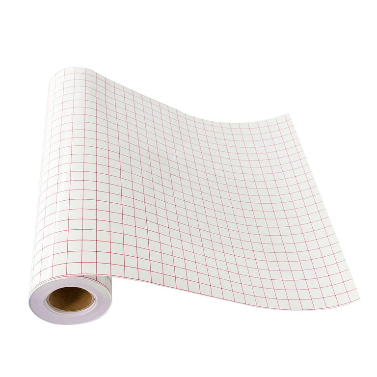Transfer Tape for Vinyl, 12 x 100 ft. Roll, Clear Paper for Craft DIY,  Easy 1/2 Grid