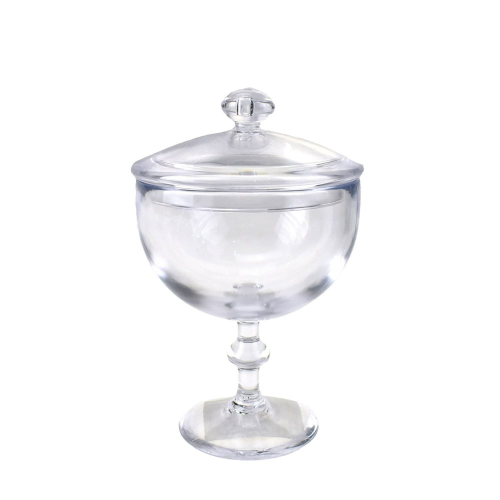 Plastic Candy Jar with Lid, Clear, 7Inch