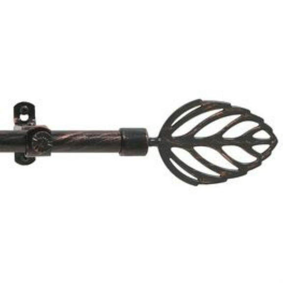 Ergode Metallo Decorative Rod & Finial Leaf 28-48