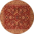 thumbnail image 1 of Ahgly Company Indoor Round Oriental Orange Industrial Area Rugs, 3' Round, 1 of 4