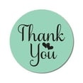 thumbnail image 1 of Darling Souvenir Personnalisé 1,6 Pouces Rond Vert Mer DIY Coeur Calligraphie Merci Autocollants-45 Pcs, 1 of 4
