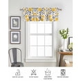 thumbnail image 6 of Yellow Grey Spring Floral Curtain Valance for Windows/Living Room/Kitchen/Bathroom/Café, Short Rod Pocket Tier Curtain Window Treatment Panel Summer Botanical Elegant Topper Curtain 54''x18'', 6 of 6