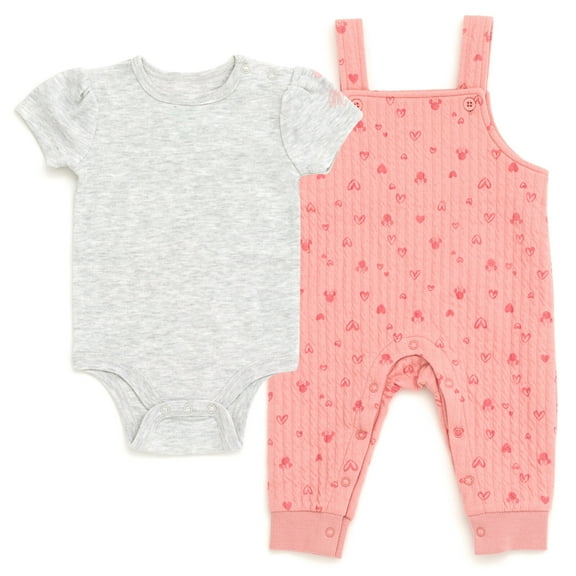 Disney Minnie Mouse Bodysuit and Overall Outfit Set Newborn to Infant