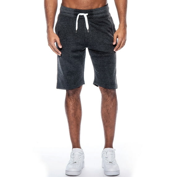 True Rock Men's William Fleece Casual Shorts (Charcoal, Small)