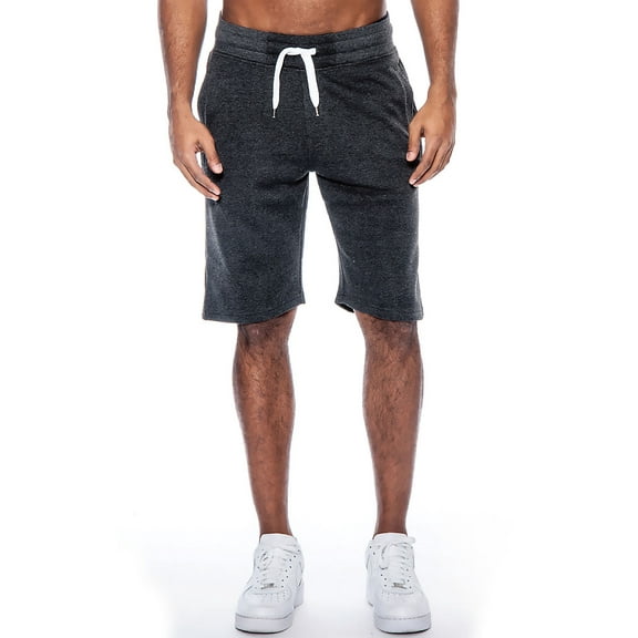 True Rock Men's William Fleece Casual Shorts (Charcoal, Small)