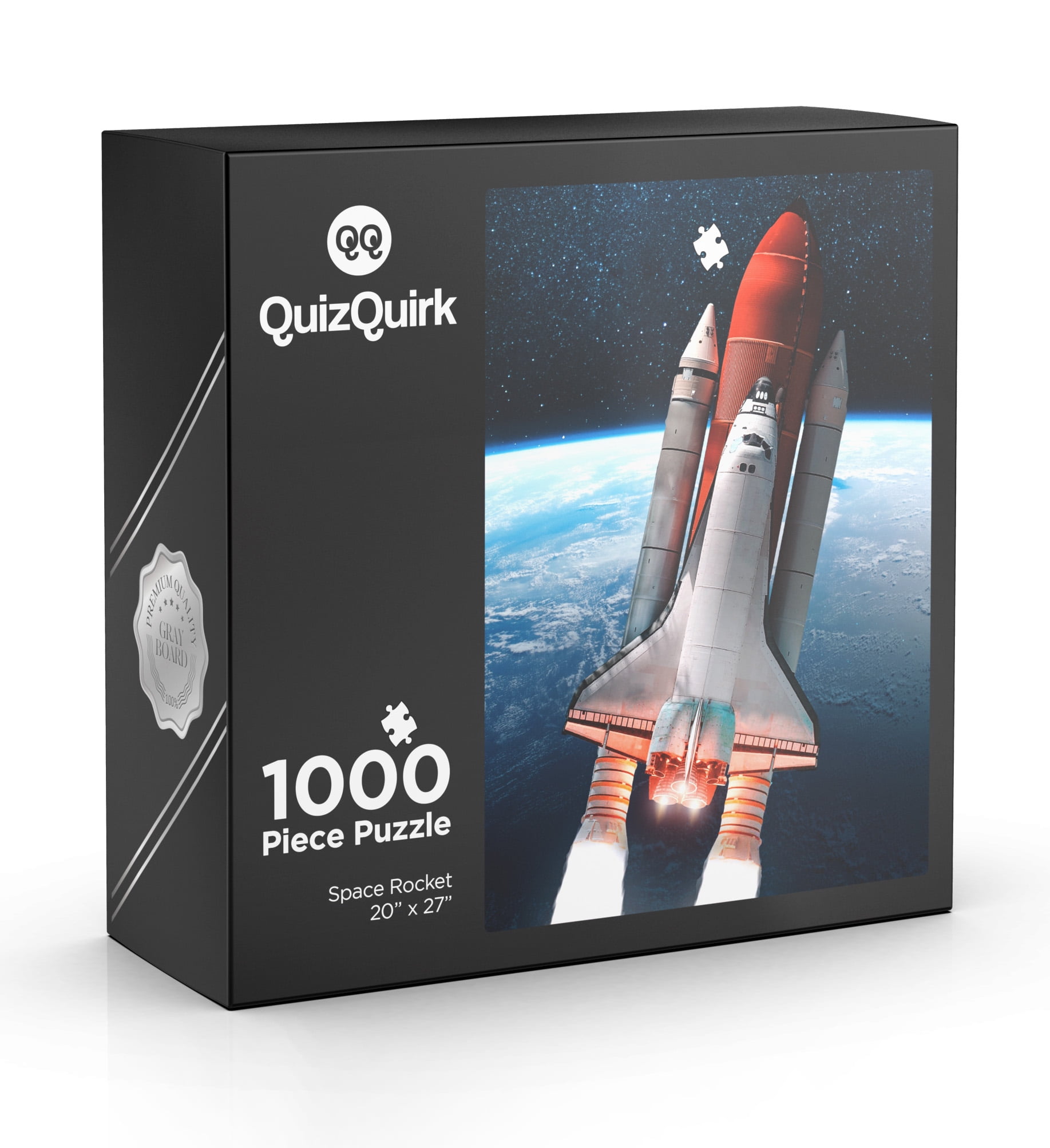 JigFun 1000 Piece Puzzle, Rocket in Space Jigsaw Puzzle for Adults/Teens (Puzzle Saver Kit Included)