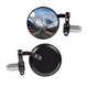 thumbnail image 2 of 2pcs/Pair 7/8 Universal Motorcycle Rear View Mirrors Round Handle Bar End Foldable Motorbike Side For Cafe Racer CAR, 2 of 5