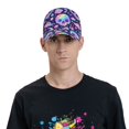 thumbnail image 5 of Yiaed crystal Skull mushroom Print Cap Adjustable Size for Running Workouts and Outdoor Activities All Seasons, 5 of 5