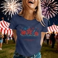thumbnail image 2 of ibiyuan 250 Anniversary Usa Shirt Funny T Shirts for Women Crew 4th Of July Shirts Short Sleeve Shirts Independence Day Womens Shirts Womens Holiday Tops, 2 of 5