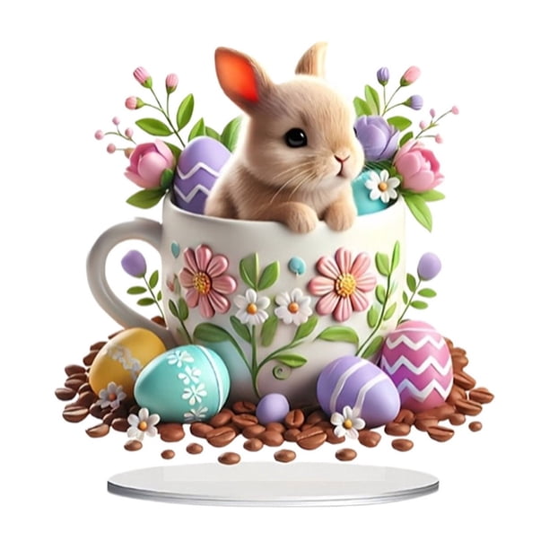 Adorno de Pascua para el árbol Huevo de Pascua de dibujos animados Decoración Adornos decorativos para el árbol de Pascua Adornos para el hogar Adornos para fiestas Adorno de Pascua para el escritorio