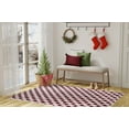 thumbnail image 6 of My Texas House Noelle 7'10" x 9'10" Burgundy White Plaid Indoor Area Rug, 6 of 9